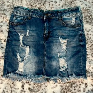 Wax Jean Jean Skirt